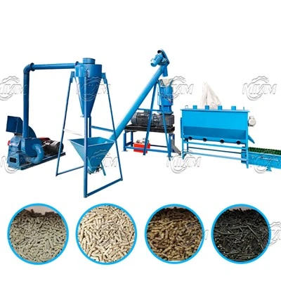 300-500kg/h Small Flat Die Biofuel Sawdust Pellet Production Line For Home Use