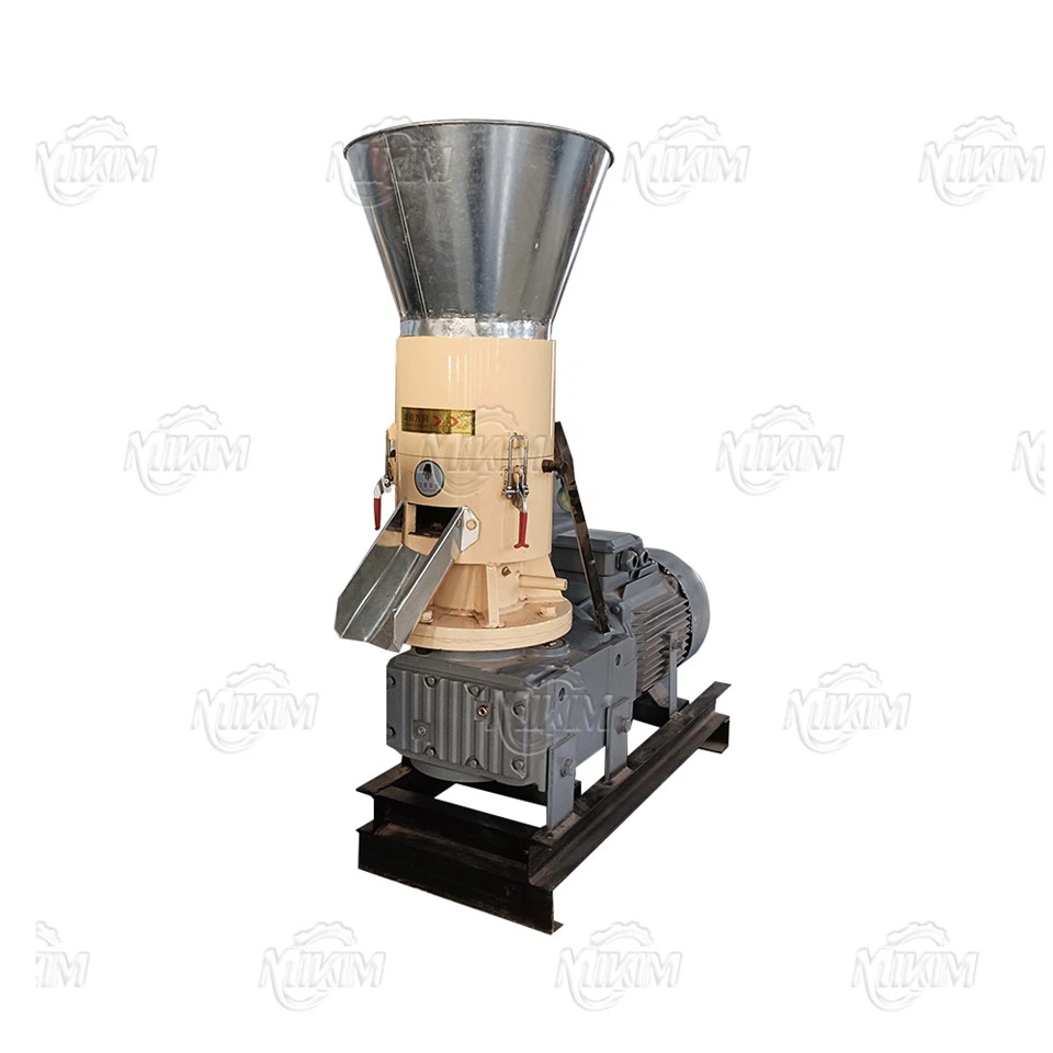 Small Pine Needles Sawdust Straw Fuel Flat Die Biomass Pellet Making Machine